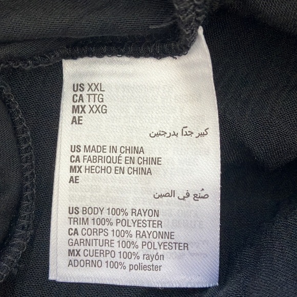 Inc International Concepts Women Black White Off-Shoulder Blouse Top Size XXL - Picture 6 of 7